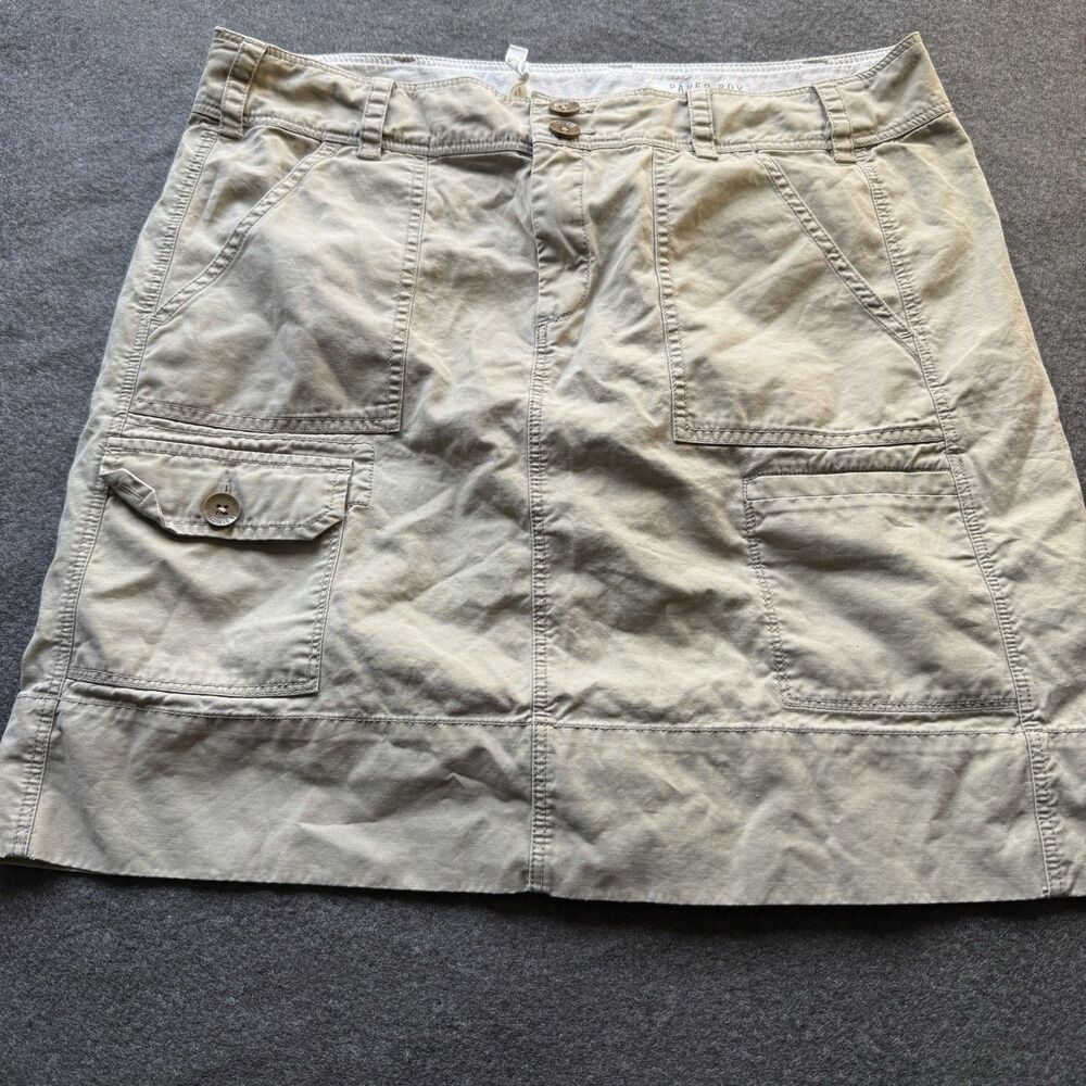 Paper Boy Skirt Beige 10 Solid multi pocket sporty solid capsule casual a10